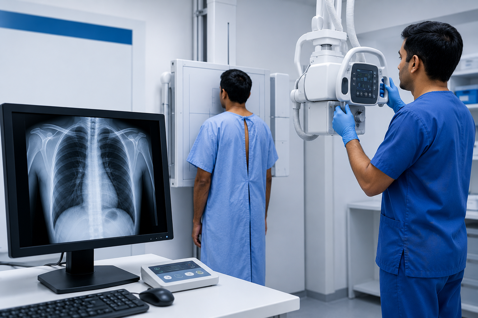 Digital X-Ray room with advanced radiology equipment and accurate diagnostic imaging at Lalita Diagnostic & Health Care Centre