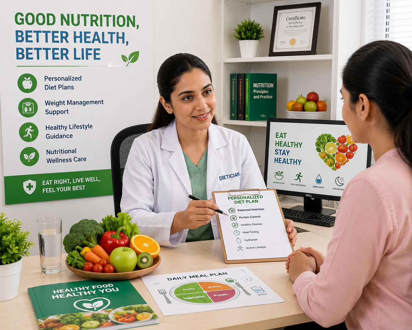 Professional dietician consultation with personalized nutrition guidance and healthy lifestyle support at Lalita Diagnostic & Health Care Centre