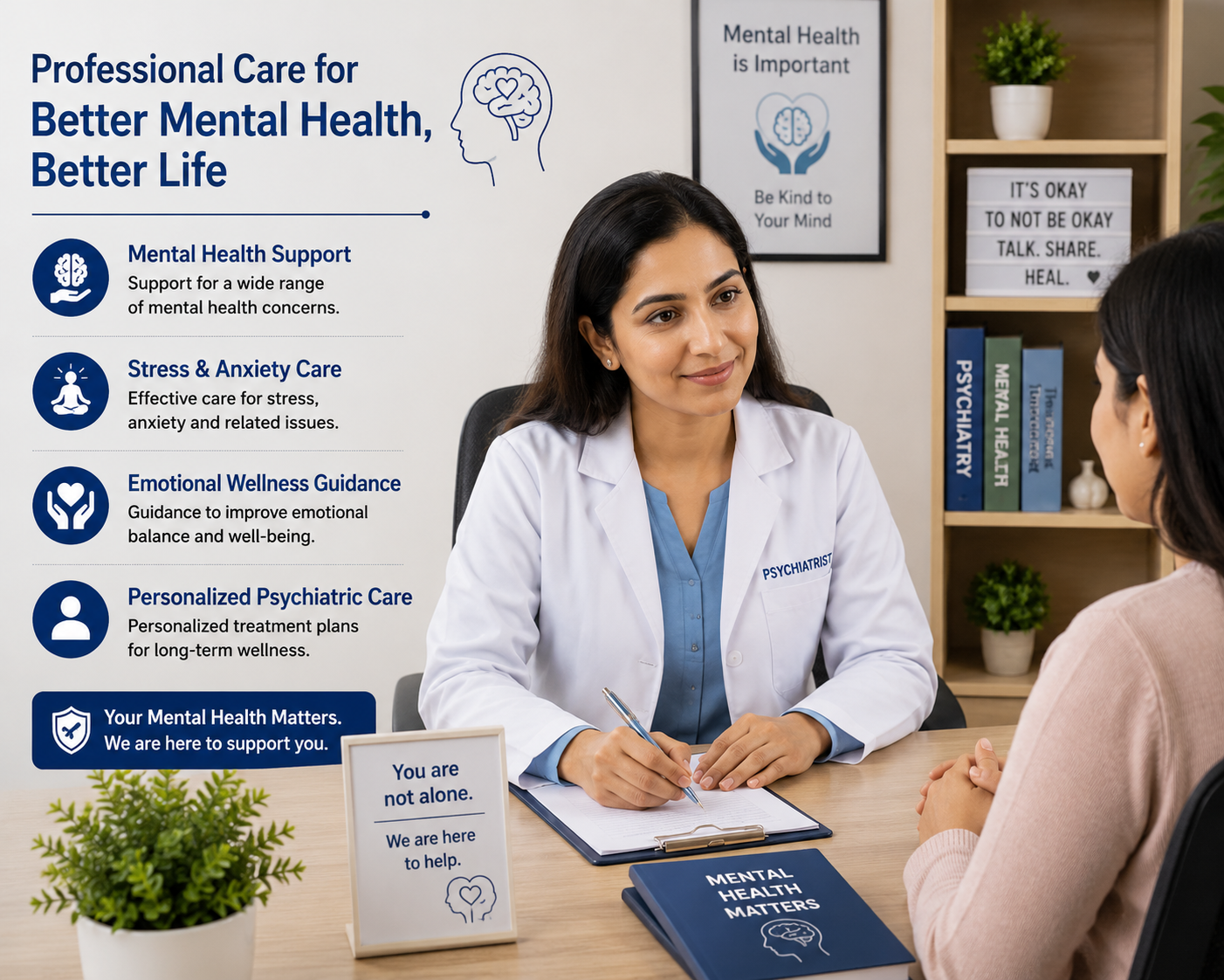 Professional psychiatrist consultation for mental health support and emotional wellness care at Lalita Diagnostic & Health Care Centre