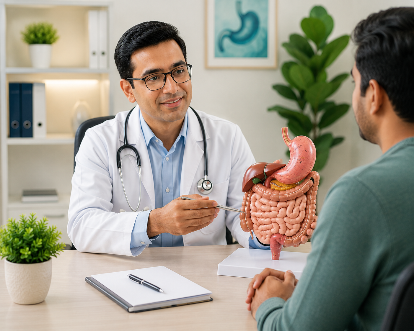 Professional gastroenterologist consultation for digestive health and stomach care support at Lalita Diagnostic & Health Care Centre