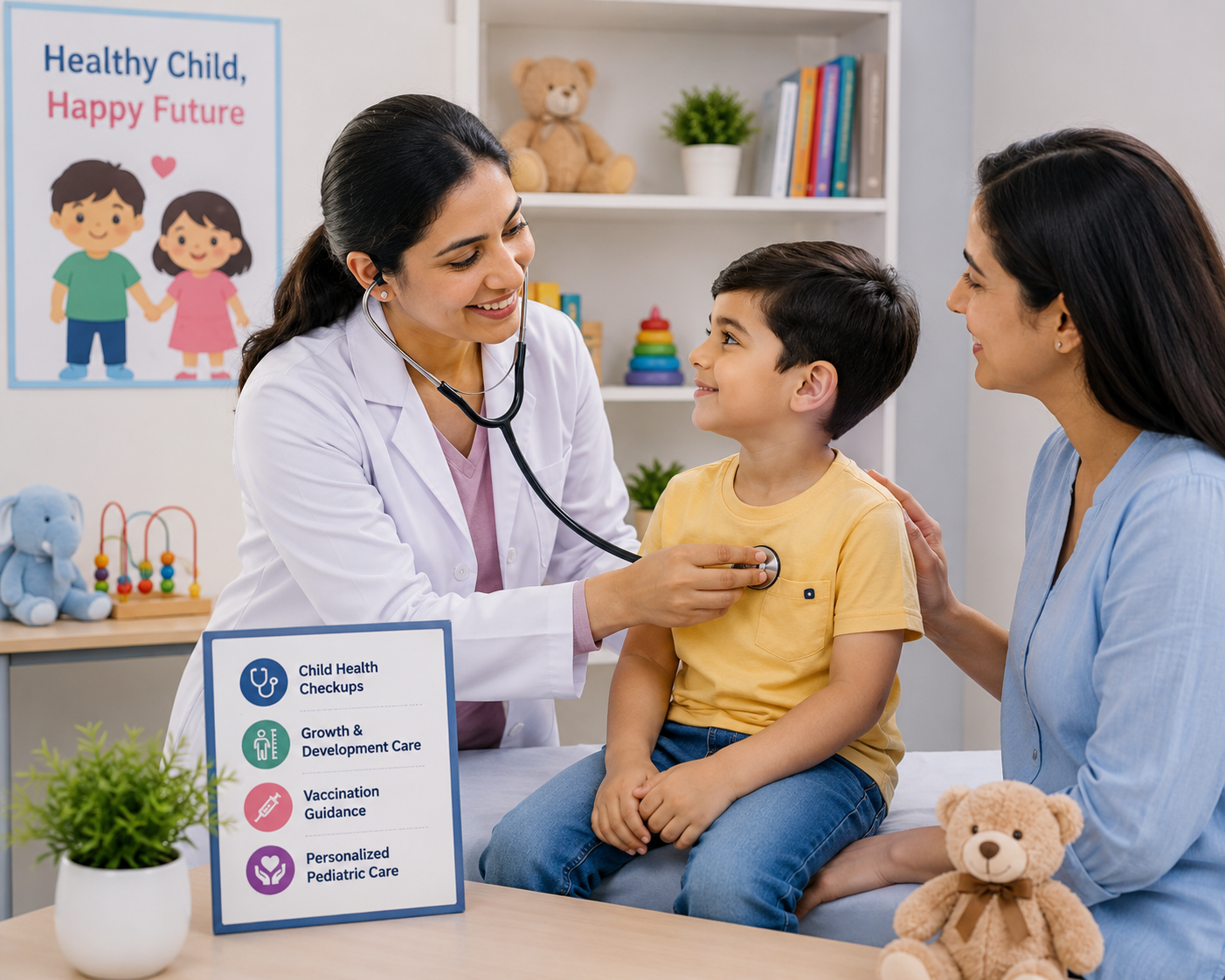 Professional pediatrician consultation for child healthcare and healthy growth support at Lalita Diagnostic & Health Care Centre